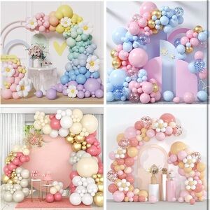 New Open Box Balloon Arch Stand Kit,Reusable 8.2FT & 5FT Half Balloon Arch Stand